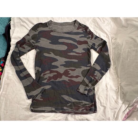 NWOT STATESIDE CAMO THERMAL TOP TEE UNIQUE COLORS- BLUE BURGUNDY OLIVE GREY L - Picture 7 of 9
